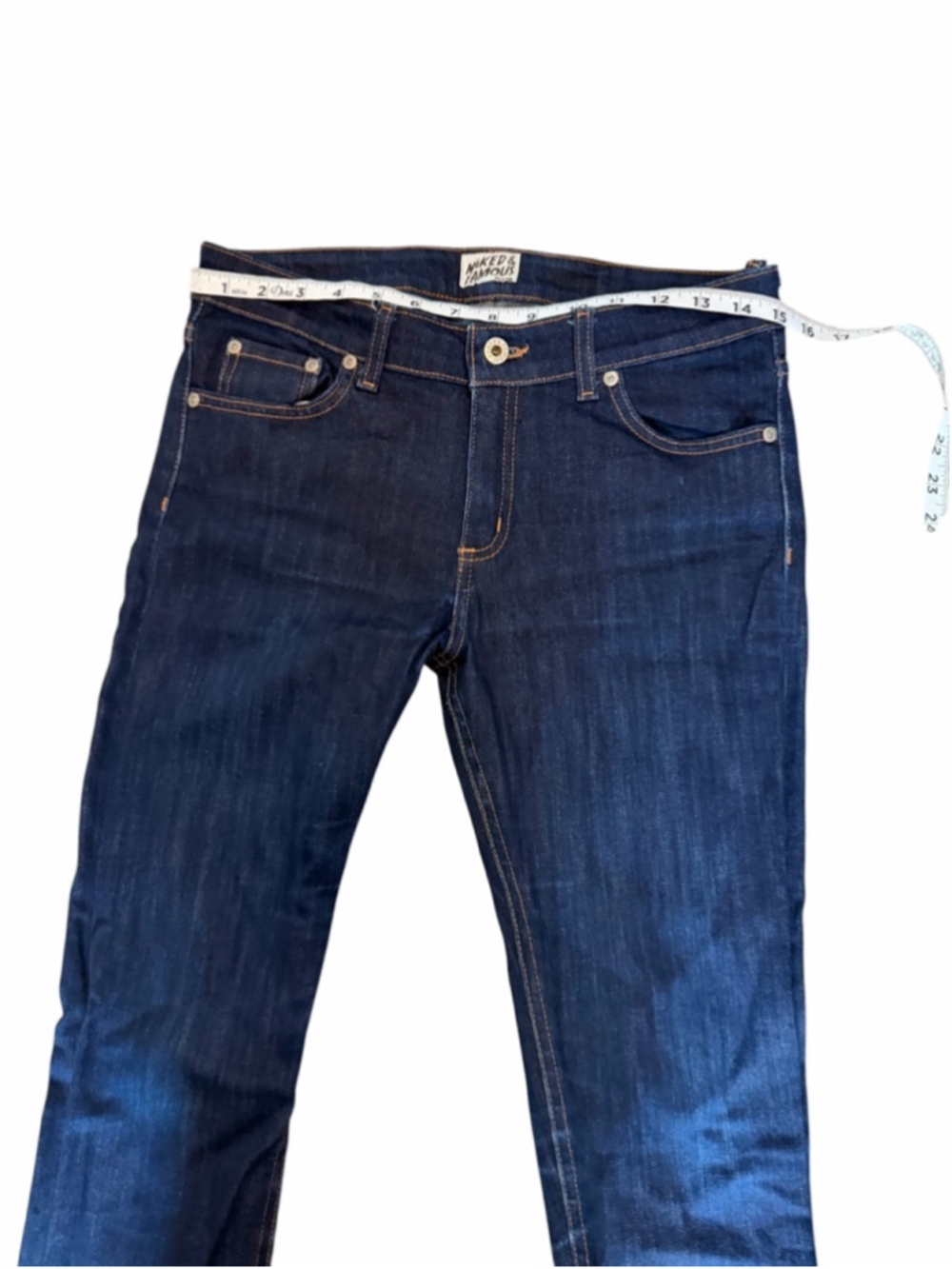 Naked & Famous The Skinny Indigo Power Stretch Jeans Dark Wash Size 28 - Picture 8 of 11